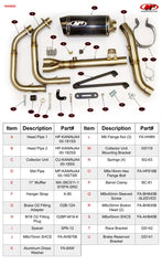 M4 Exhaust Full System X-96 Carbon Fiber Ninja 400/500/Z400 2018-2025 KA4024