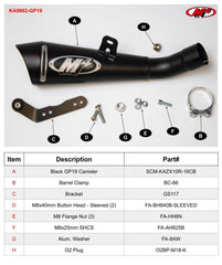 M4 Exhaust GP19 Black Slip On 2016-2020 ZX10 KA9902-GP19
