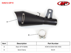 M4 Exhaust GP Black Slip On 2020 Katana SU6212-GP19