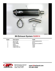 M4 Exhaust Carbon Slip On 2004-2010 SV 650 SU6614