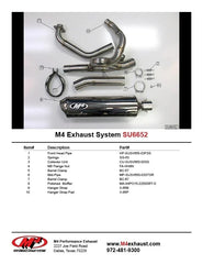 M4 Exhaust Full System Polished Canister 2003 SV 650 SU6652