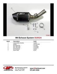 M4 Exhaust Carbon Fiber Street Slayer Slip On 2006-2007 GSXR 600/750 SU6824