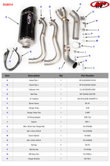 M4 Full System with Scalene Carbon Canister 2023-2025 Suzuki GSX-8S/R SU8014