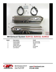 M4 Exhaust Polished Bolt-Ons SV 1000 2003-2008 SU9632