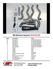 M4 Exhaust Full System Black GP 2012-2016 GSXR 1000 SU9182-GP