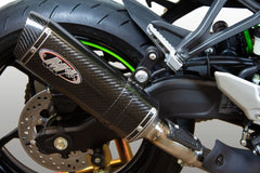 M4 slip-on with X96 carbon fiber canister and carbon fiber heat guard 2023- 2025 Kawasaki ZX-4RR KA4414