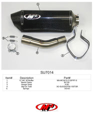 M4 Exhaust Mc36 Slip On Carbon Fiber canister 2015-2022 GSX-S750 SU7014