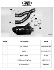 M4 Exhaust Street Slayer Carbon Fiber Slip On 2015-2024 R1 YA9944