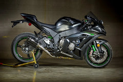 M4 Titanium Exhaust CAT Eliminator Slip-On with Tech1 Carbon Canister 2011-2020 Kawasaki ZX-10R KA9934-CE
