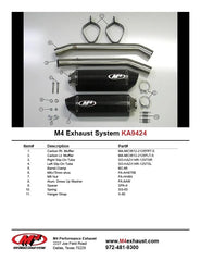 M4 Exhaust MC36 Carbon Fiber Slip On 2012-2025 ZX14 KA9424