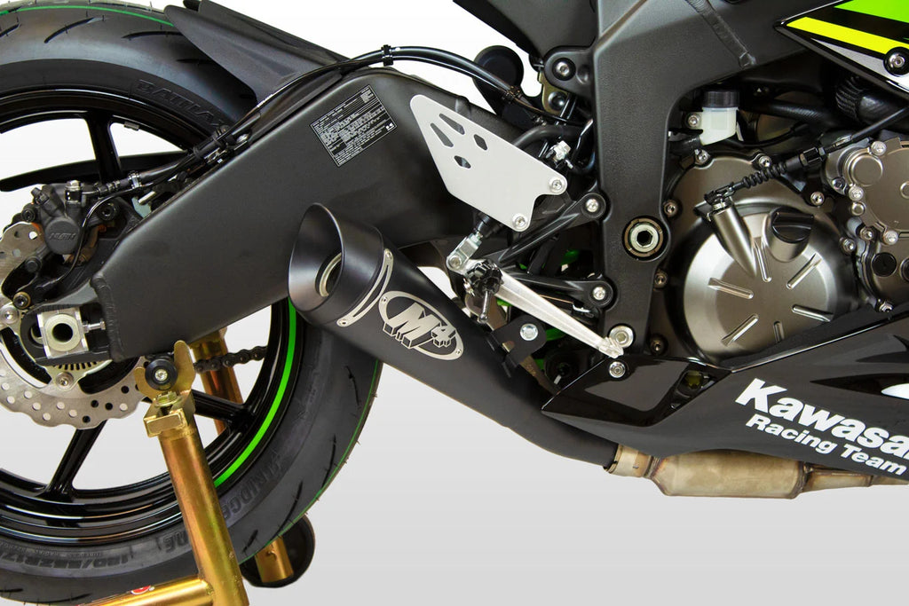 M4 Exhaust GP19 Black Slip On 2009 - 2026 Kawasaki ZX-6R KA6922