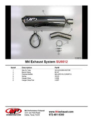 M4 Exhaust Polished Slip On 2004-2010 SV 650 SU6612