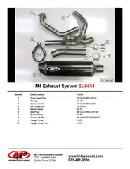M4 Exhaust Full System Carbon Fiber Canister 2003 SV 650 SU6654