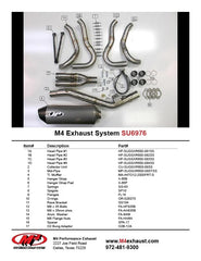 M4 Full Exhaust System with Titanium Canister 2008-2010 GSXR 600/750 SU6976