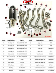 M4 Exhaust Full Titanium System Street Slayer Carbon 2017-2025 GSXR1000 gsxr 1000 SU9164T