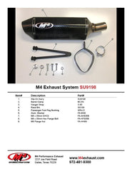 M4 Exhaust Carbon Fiber Slip On 2012-2016 GSXR 1000 SU9198